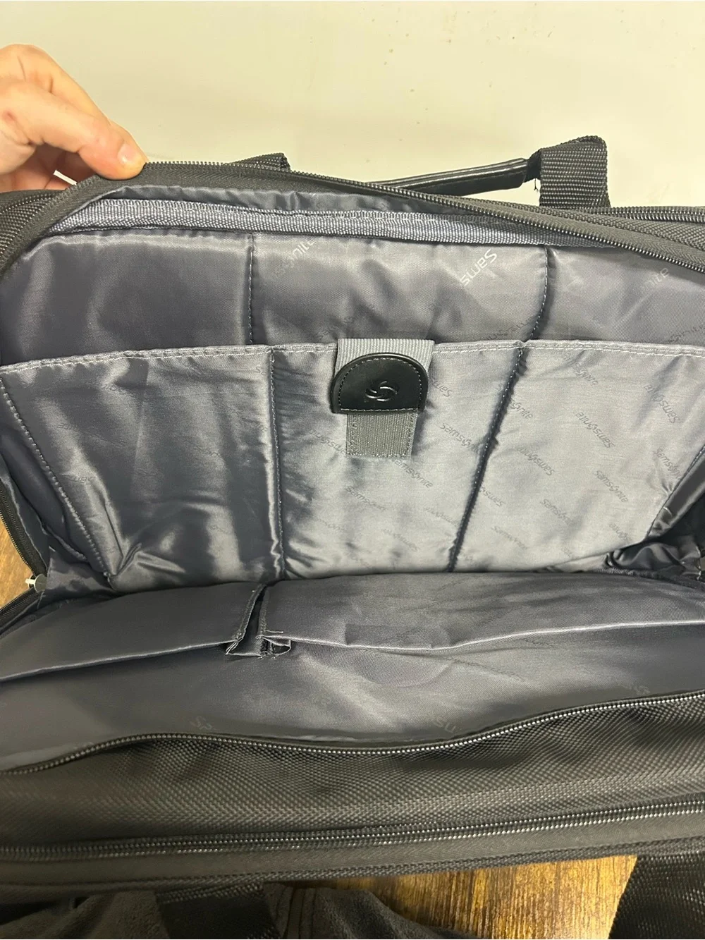 Samsonite Dark Gray Laptop Briefcase with Black Trim
